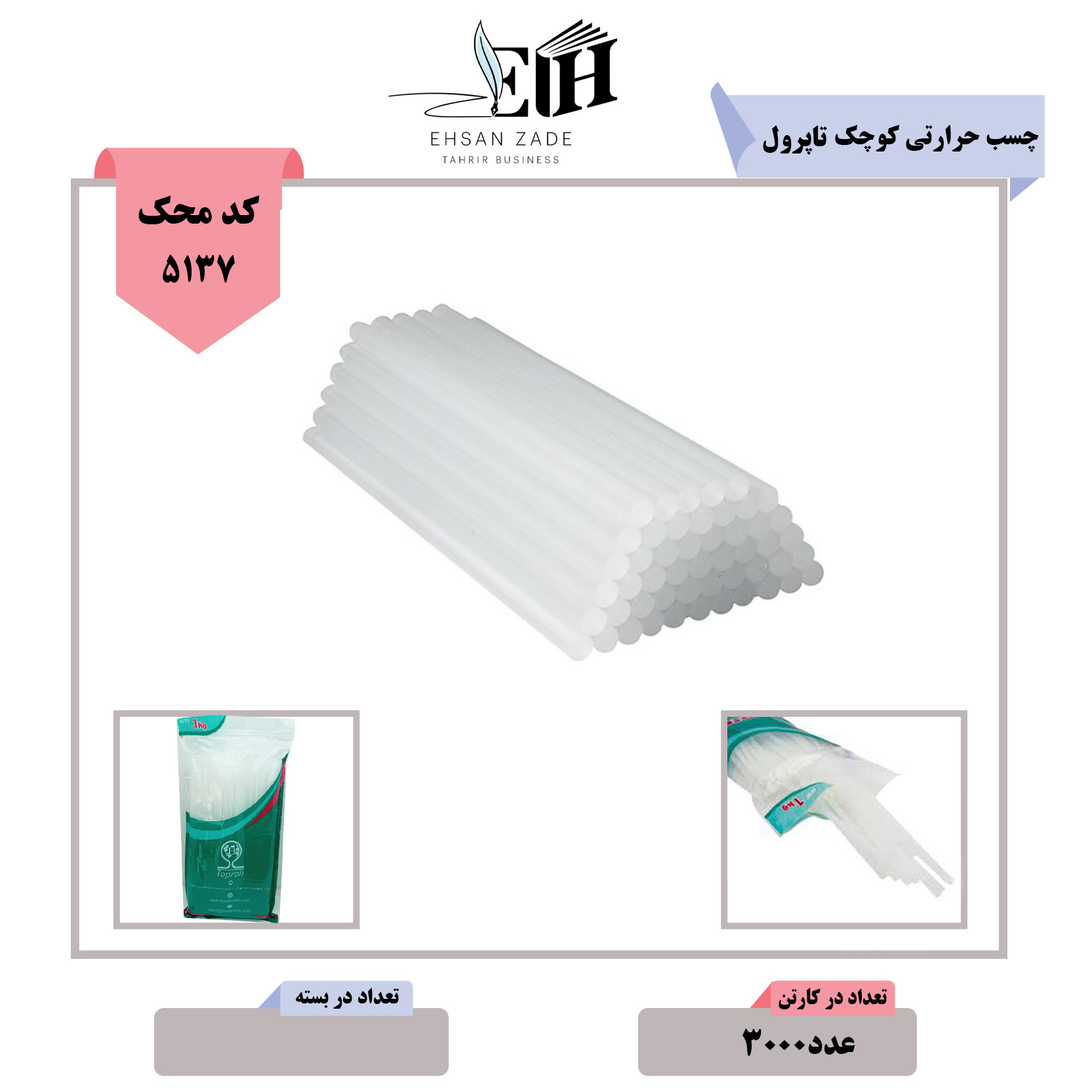 2 چسب حرارتی کوچک 18 کیلویی تاپرول - تصویر 1