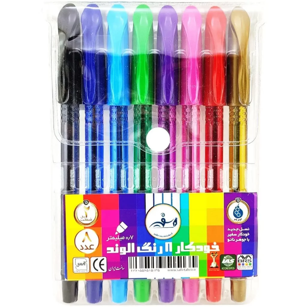 الوند خودکار سفیر ( پک 8 رنگ )