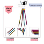 ام کیو-مداد مشکی پاک کن دار چوب قرمز متالیک کد H49