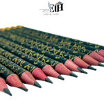 مداد مشکی ام کیو پاک کن دار بدنه مشکی طلاکوب کد H50 - تصویر 3